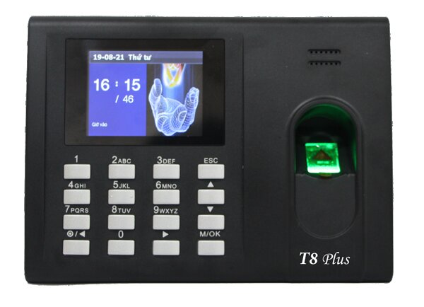 Máy chấm công vân tay T8 Plus